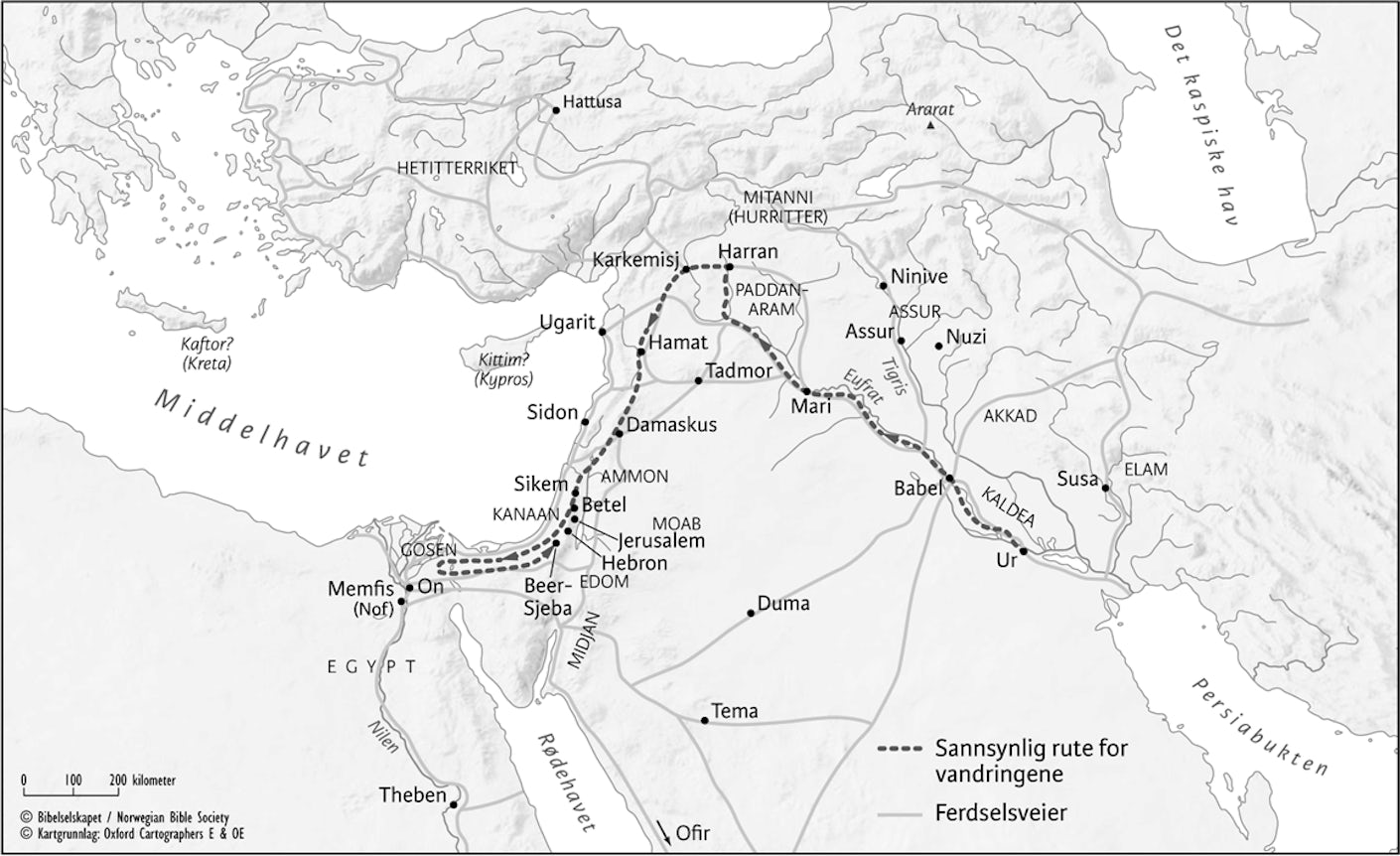 Kart over det gammeltestamentlige Israel