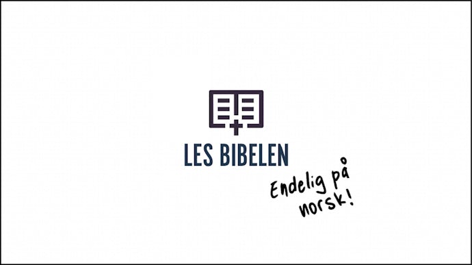 Plakat som skriver: Les Bibelen, endelig på norsk