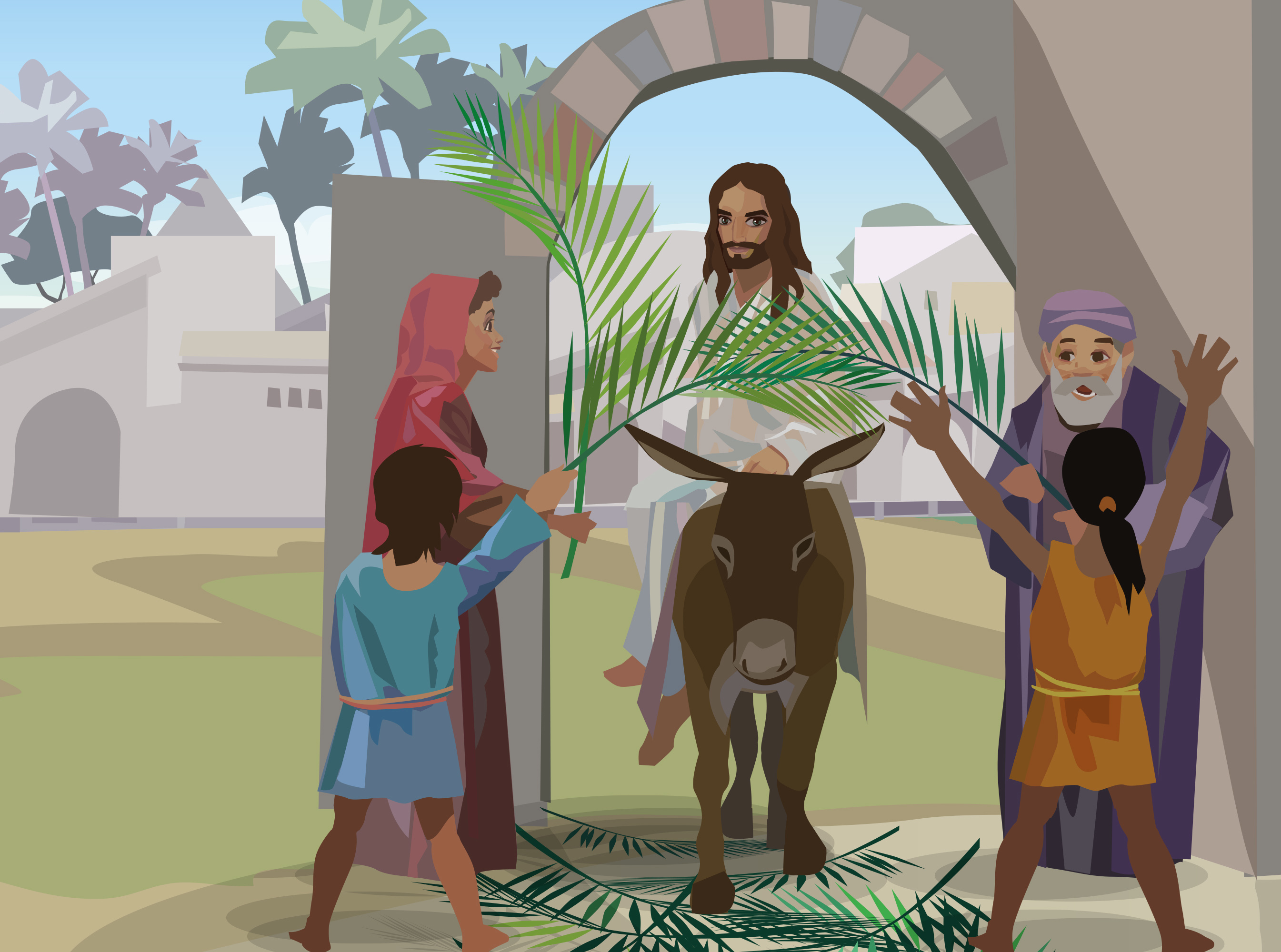 Jesus rir inn i Jerusalem