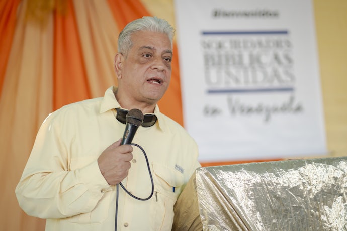 Alejandro Lacenere er styreleiar for Bibelselskapet i Venezuela.