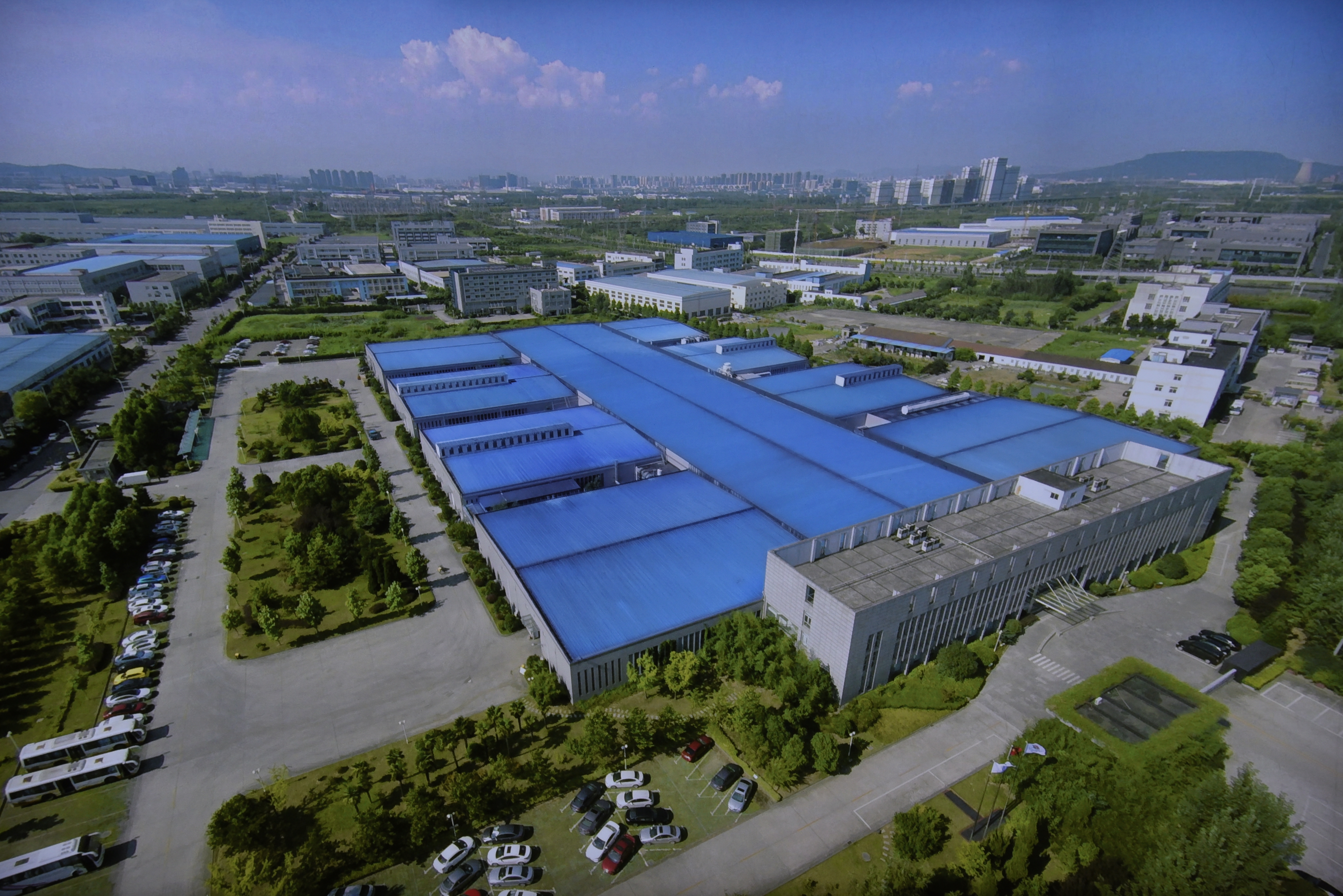 Luftfoto av Amity-trykkeriet i Nanjing