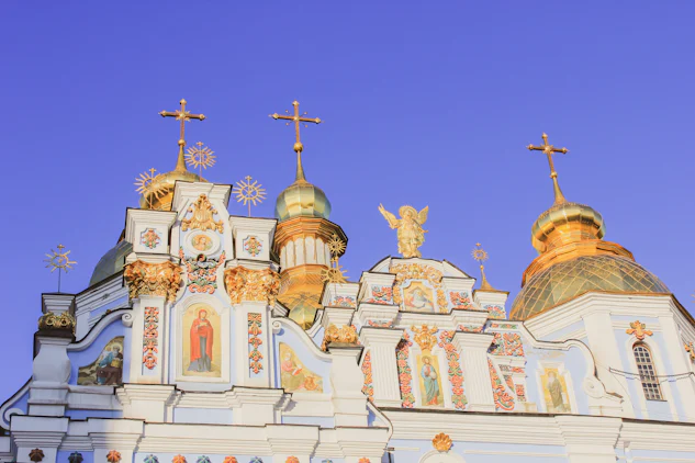 Motiv fra St. Michaelskatedralen i Kiev, Ukraina