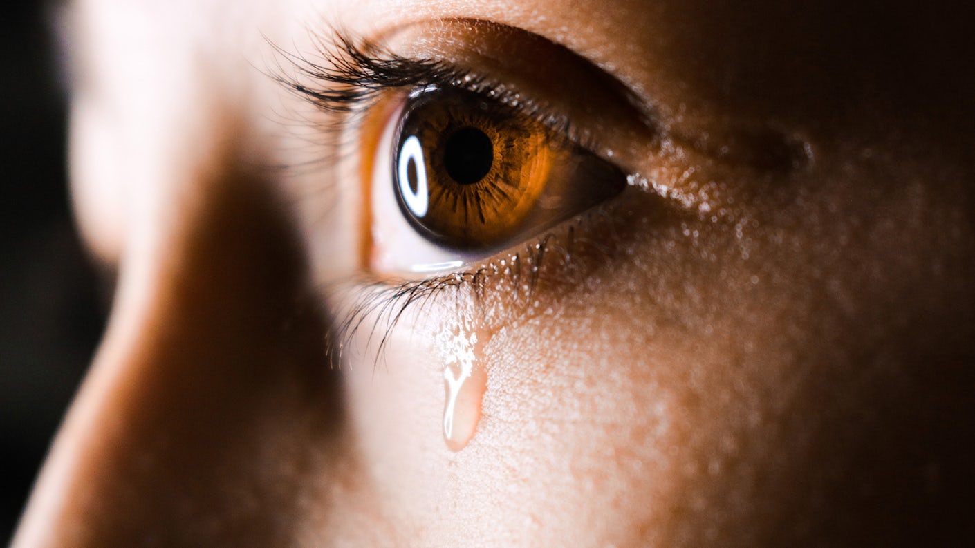 Kvinne som gråter
