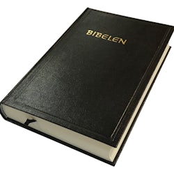 Bibelen 1930 sort skinn, stor utgave BM