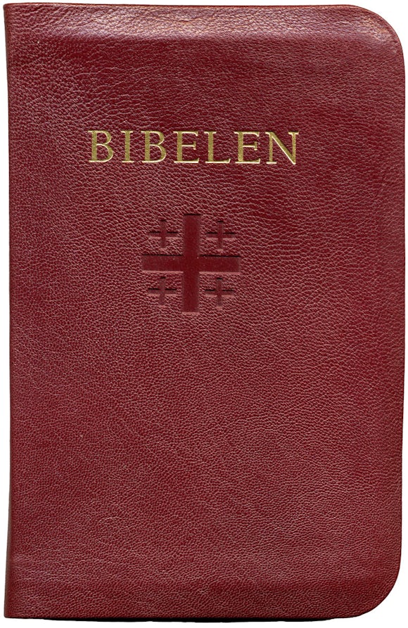 Bibelen 1978 Mellomstor i burgunder skinn, bm
