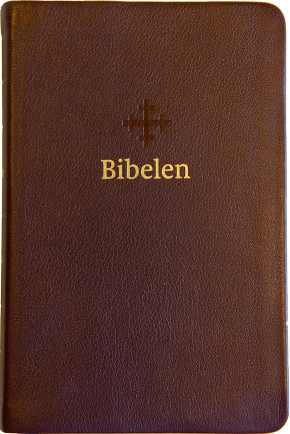 Bibel 2011, mellomstor utgåve i mørkbrunt skinn