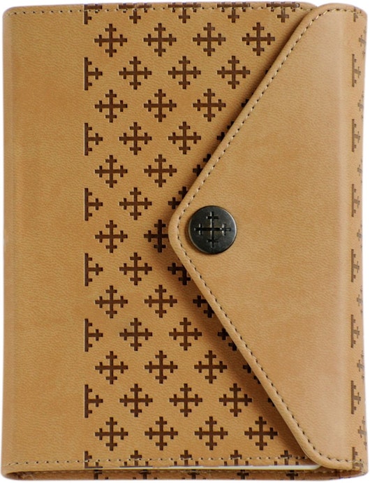 Bibel 2011, Liten utgave med beige korsmønster