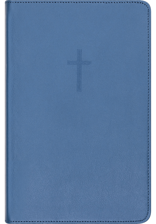 Bibel 2024, medium klassisk blått kalveskinn NN