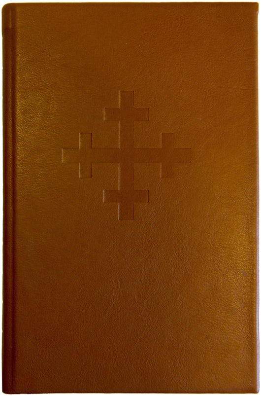 Bibel 2011, stor, lys brunt skinn, stive permer
