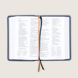 Bibel 2024, medium klassisk blått kalveskinn BM